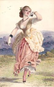 Fine Antique Watercolor on Board [Victorian]