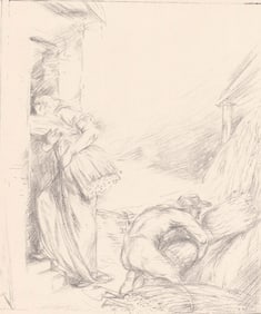 Charles Shannon 'The Gatherers' Lithograph