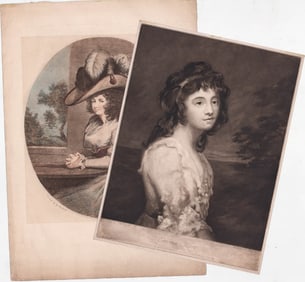 Two (2) Prints [Engraving and Mezzotint]