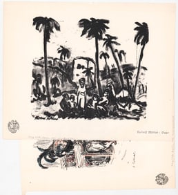 (2) Julius Bard (Publisher 1915) Lithographs