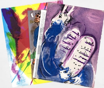 Lithographs (4) Various Artists [Marc Chagall]