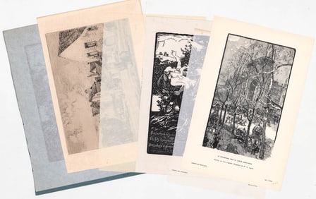 Antique (4) Prints [Lepere and Others]