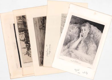 Antique (5) Etchings [Renoir; Laboureaur]