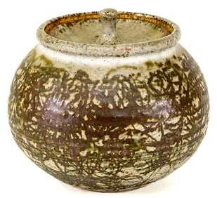 David Shaner Studio Pottery Covered Pot
