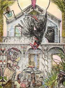 Stefanie Jackson, b. 1958 Signed Color Lithograph