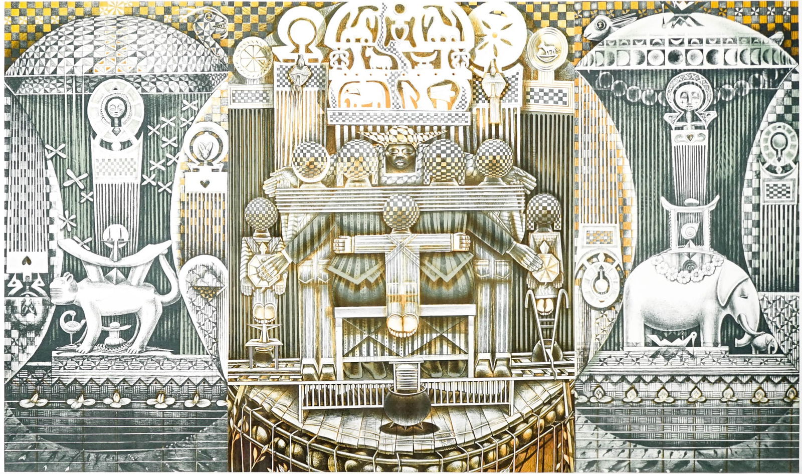 John Biggers S/N Triptych ed. 62/100 (1 of 6)