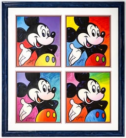 Peter Max Mickey Mouse S/N Serigraph Suite 4 Prints