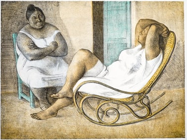 Francisco Zuniga S/N "LA MECEDORA" LITHOGRAPH