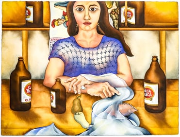 Eddie Martinez Gouache on Paper