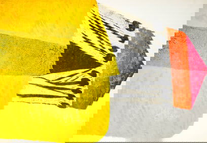 Carol Summers "Arab Tent" Color Woodcut, 1963