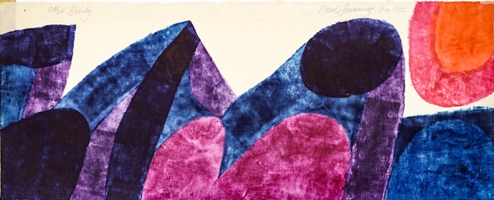 Carol Summers Sicily Color Woodcut, 1962