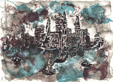 Illegibly Signed Lithograph NY [Abstract]