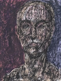 Mark Tobey 'Kopf' 1967 Self Portrait S/N Litho