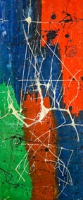 Illegibly Signed Original Abstract Painting