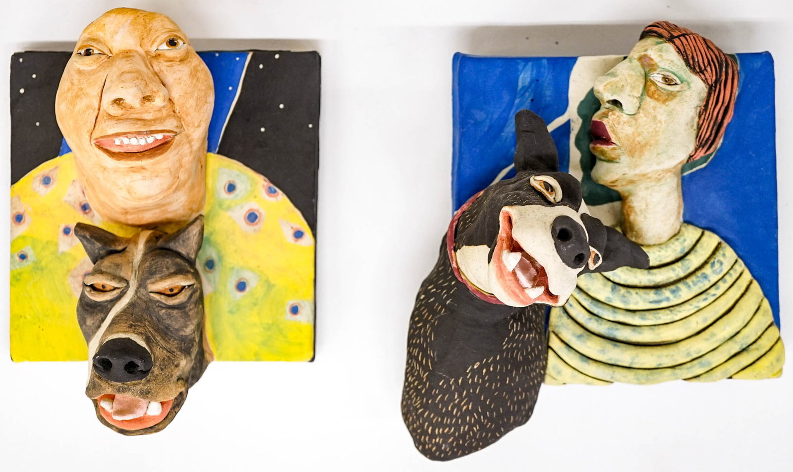 (2) Sue Rooke Stoneware Sculptures-Hanging (1 of 8)