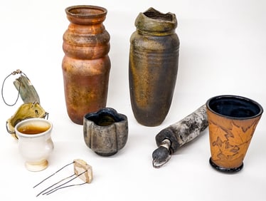 Ceramics, Studio Pottery, Stoneware 8 Pcs