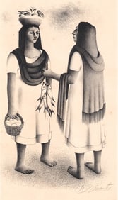 Francisco Dosamantes SIGNED Litho Mexican Market