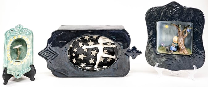 Mo Gary (3) Pottery Shadow Boxes