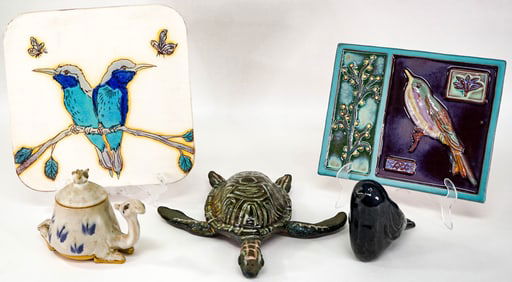 Studio Pottery (5) Birds, Animals