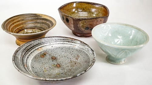 Studio Pottery (4 PCS) Bowls [Montana Artists]