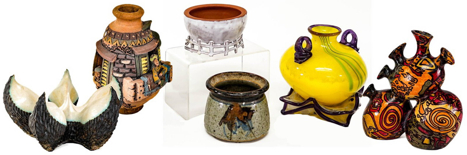 Studio (6 PCS) Glass and Pottery AS-IS (1 of 10)