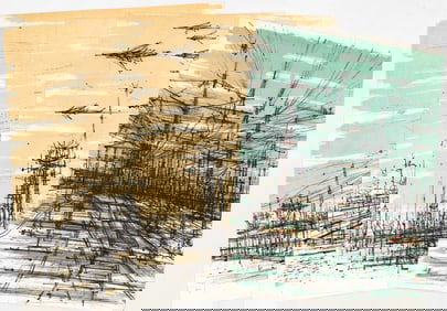 Vintage (3) Lithos Printed by Mourlet Freres 1959