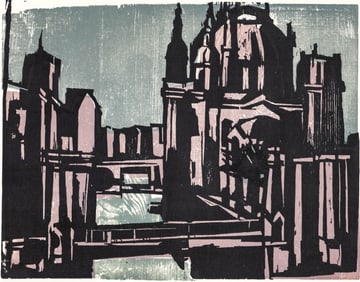 Erich Schonig Signed Woodblock #50/100