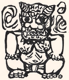 Otsu-e Woodcut Print