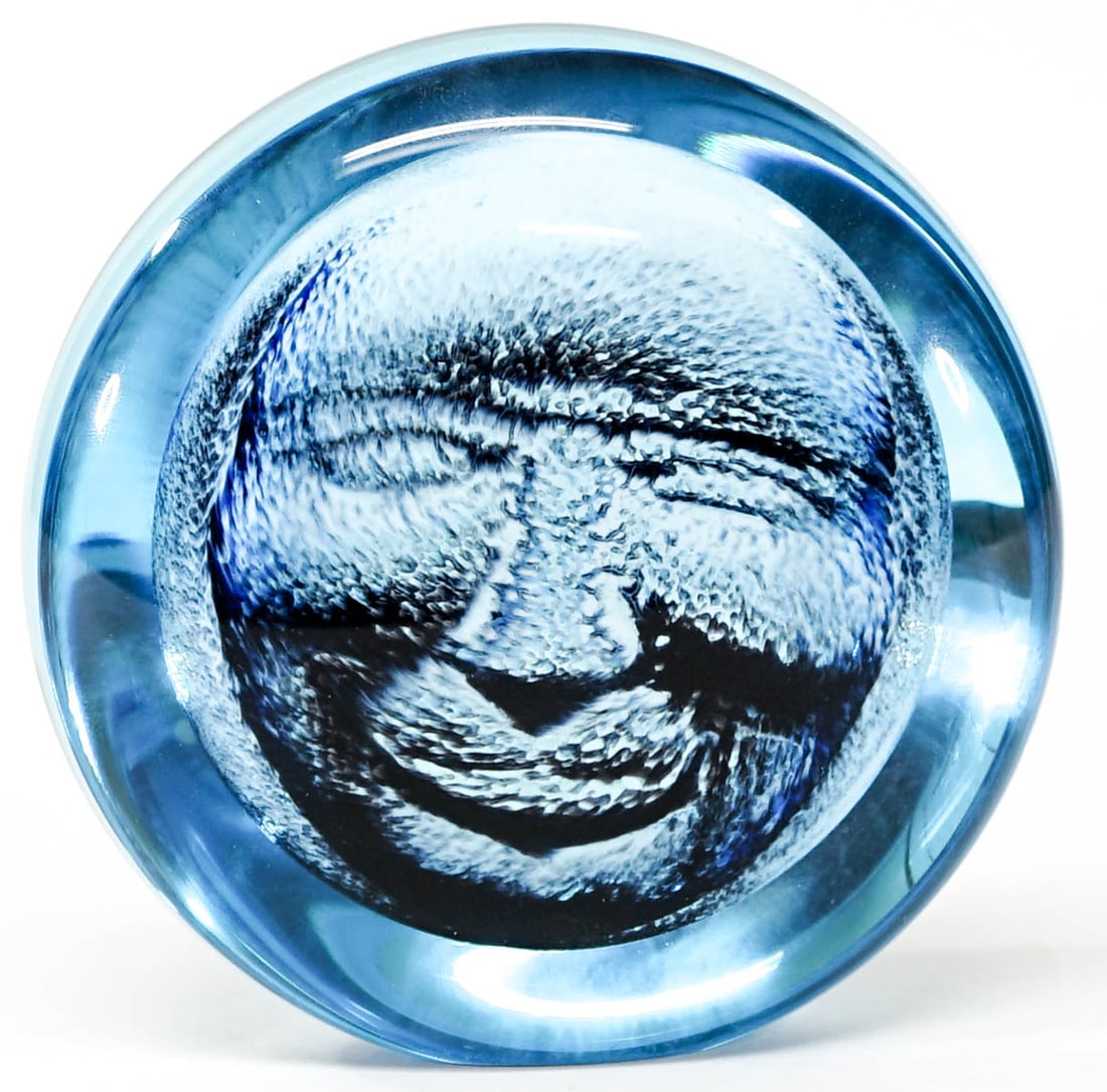 Ken Carder Art Glass SIGNED Paperweight (1 of 3)
