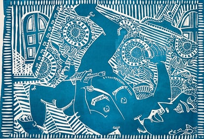 Illegibly Signed & Numbered Print