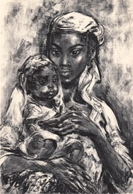 Marion Greenwood SIGNED Litho [Carib Mother]