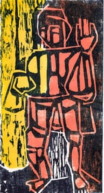 Ric Rolotto SIGNED Woodblock Print 1960