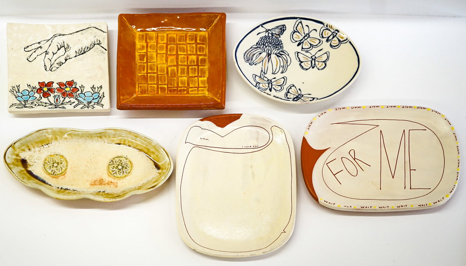 Archie Bray (Montana) Pottery (6) Trays (1 of 3)