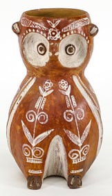 Owl Figural 7.25 IN Pottery SIGNED