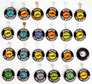 (24) Vintage Hot Wheels Redlines Tin Buttons