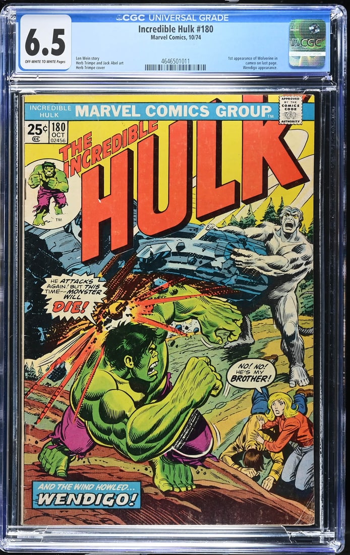 Incredible Hulk #180 (10/74) CGC 6.5 (1 of 2)