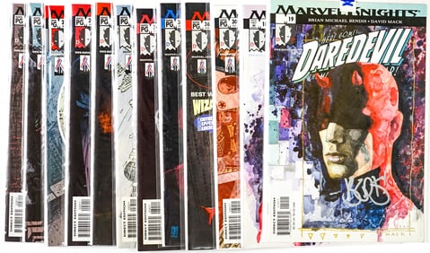 (12) Daredevil SIGNED Comic Books Bendis/Maleev