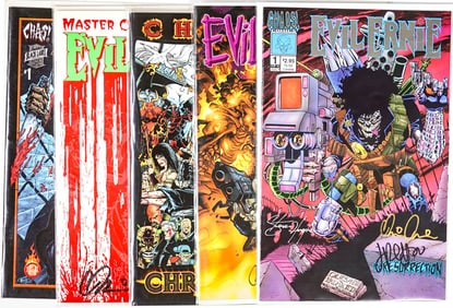 RARE EVIL ERNIE Artist SIGNED Comic Books (5)