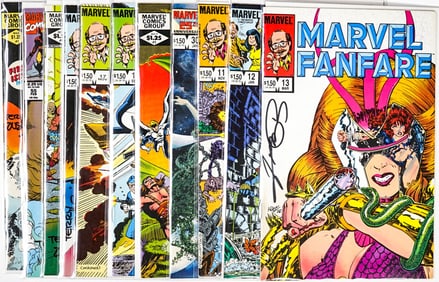 (11) Artist SIGNED Marvel Fanfare Comic Books