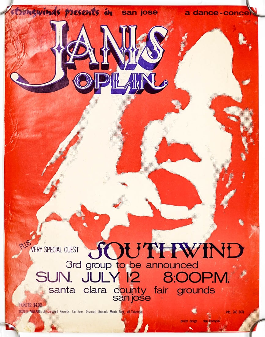 RARE Janis Joplin Concert Poster (1970) (1 of 2)