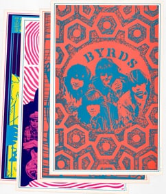 4 Original Vintage 1960s Rock Band Posters BYRDS