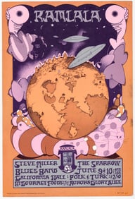 Steve Miller 1967 Ramlala Concert Poster