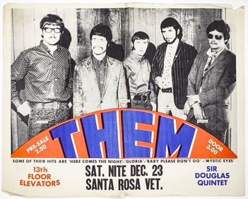 THEM Original Concert Poster Santa Rosa