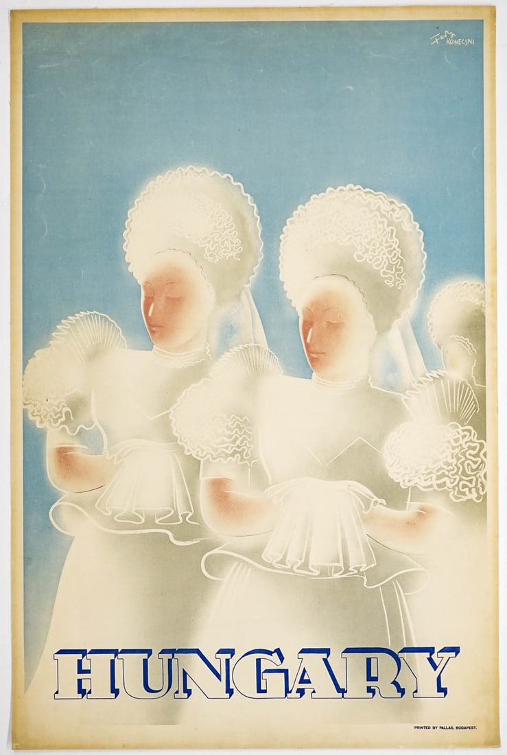 Hungary Vintage Travel Poster (1936, Konecsni) (1 of 2)