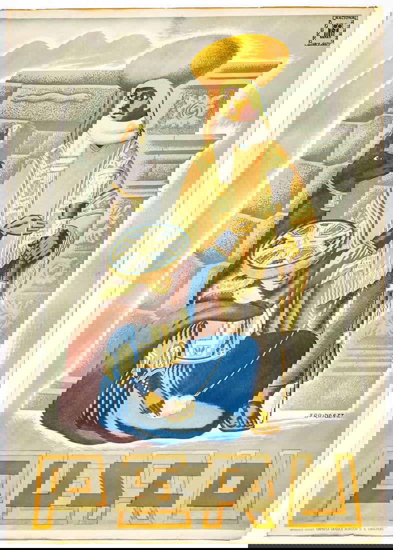 ORIGINAL 1930's PERU Travel Poster by Springett (1 of 2)