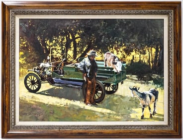 Oleg Stavrowsky Original Oil on Board