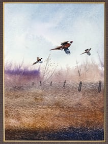 Steve Elliott Original Watercolor [Pheasants]