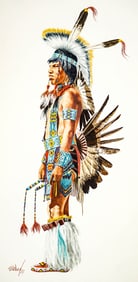 Bob Wood (Montana, 1925-1999) Original Watercolor