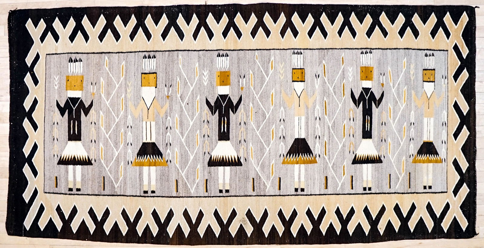 Navajo Rug [Yei] Large & Fine 47 x 94 inches (1 of 6)