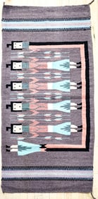 A Nive Vintage Yei Navajo Rug [Native American]
